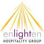 enlighten Hospitality Group logo with stylized yellow rays